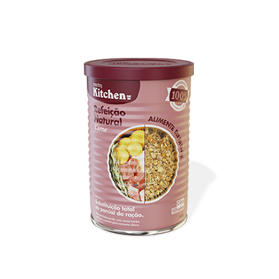 Lata Zee.Dog Kitchen para Cães Filhotes sabor Carne - Refeição Natural 400g
