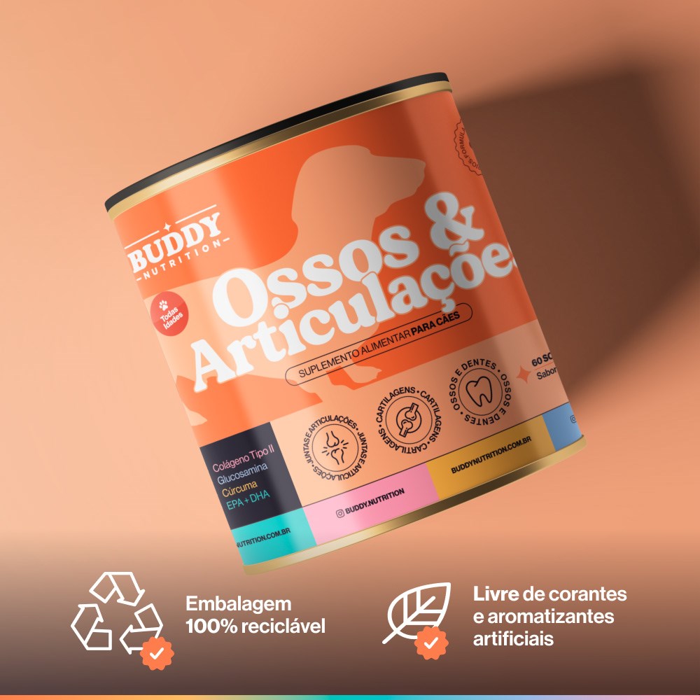 Suplemento Alimentar Buddy Nutrition Ossos & Articulações Sabor Carne para Cães
