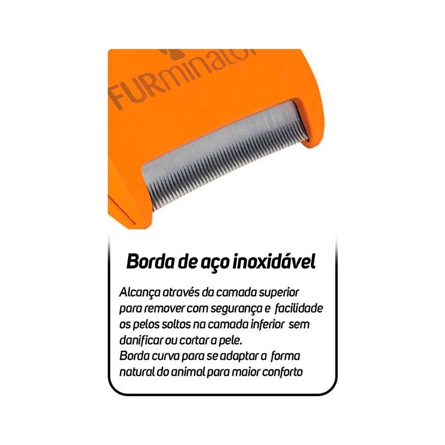 Escova New Furminator M para Cães de Pelo Longo