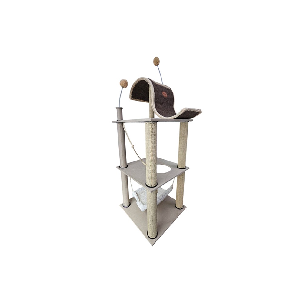 Arranhador São Benedito Torre Wave Bege para Gatos