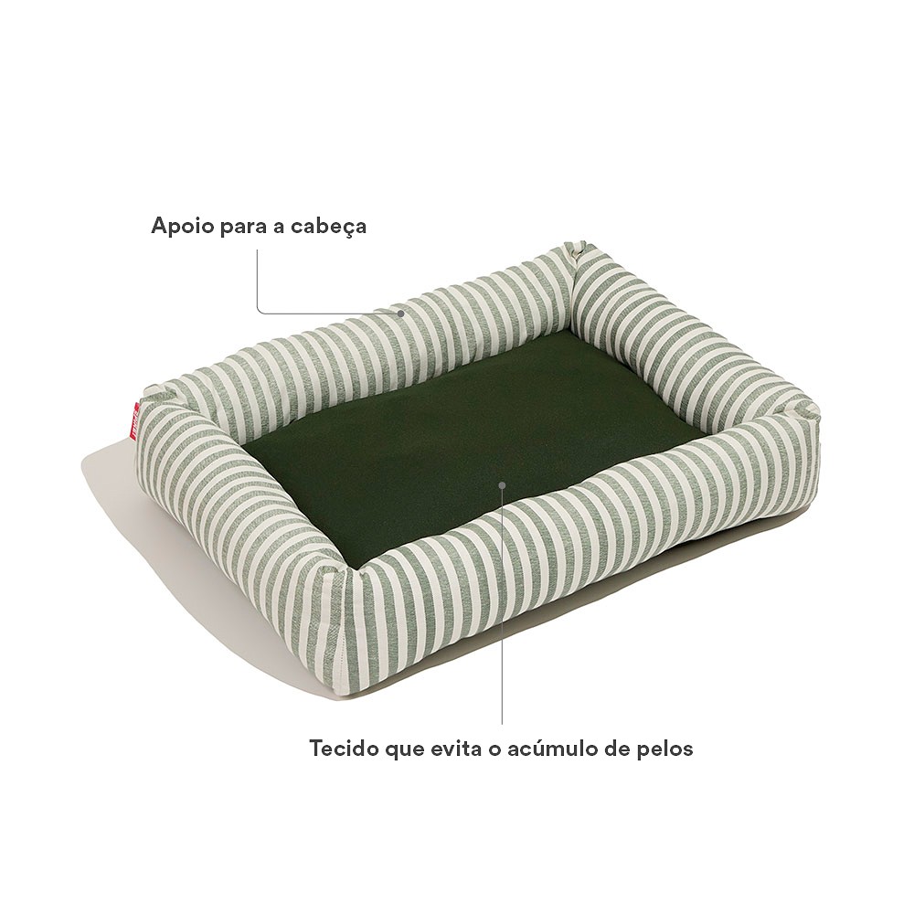 Cama Spike Listra Verde para Cães e Gatos