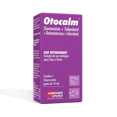 Solução Otológica Otocalm para Cães e Gatos 14ml