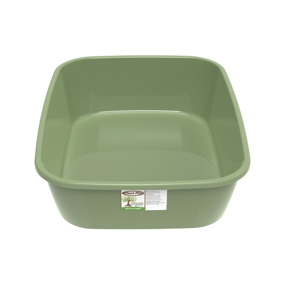 Bandeja Sanitária Plast Pet Cat Light Eco Verde para Gatos