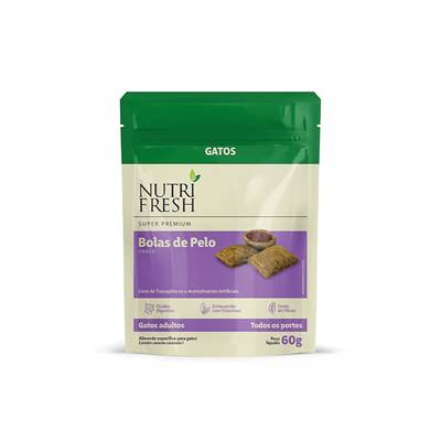 Snack para Gatos Nutrifresh Bola de Pelos 60g