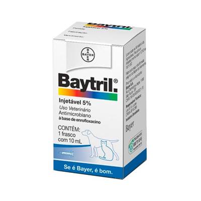 Baytril Injetável 5% para Cães e Gatos