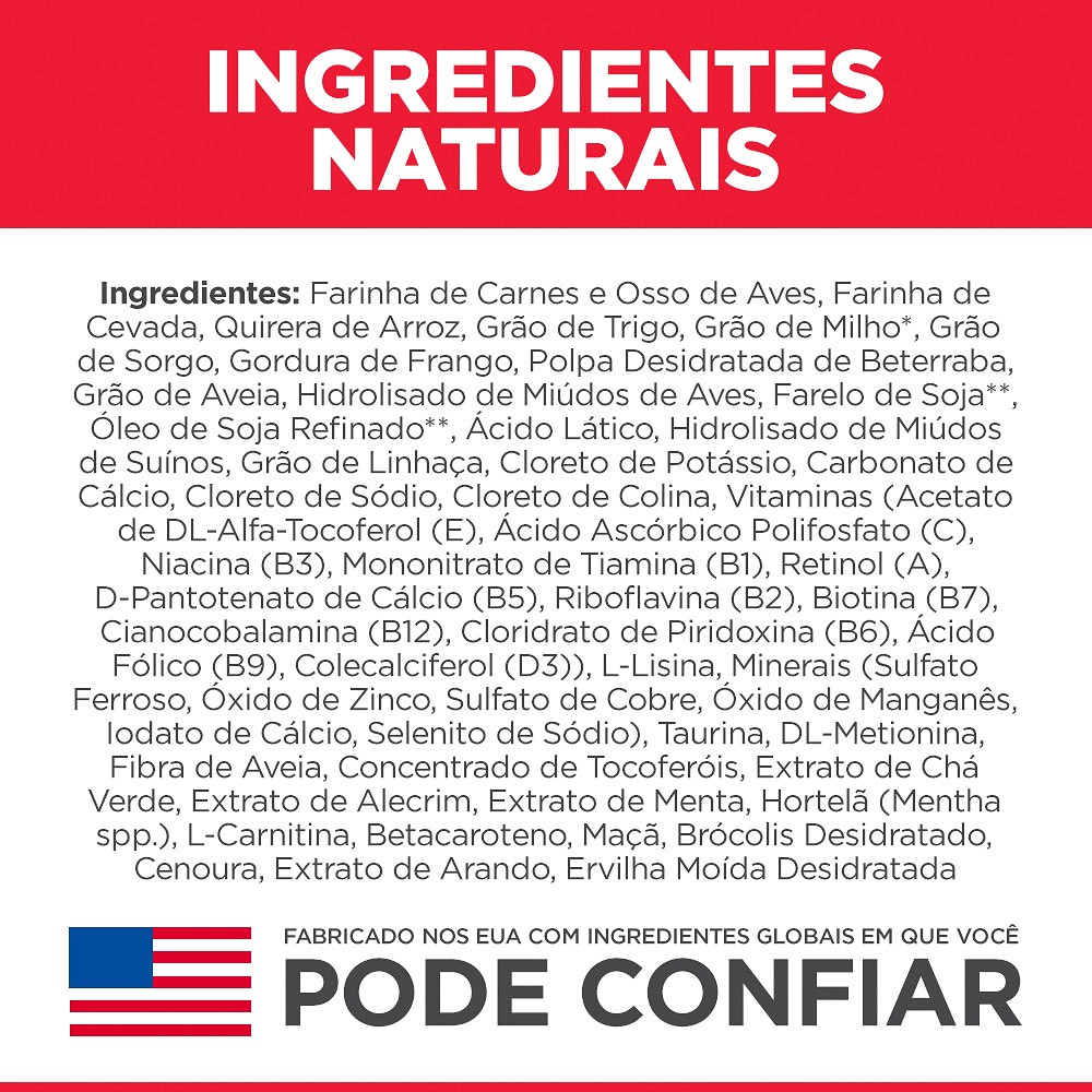 Ração Hill's Science Diet Adulto 7+ Pedaços Pequenos para Cães Idosos Sabor Frango