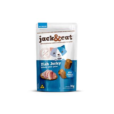 Petisco Jack&Cat Beef Jerky Peixe para Gatos 30g