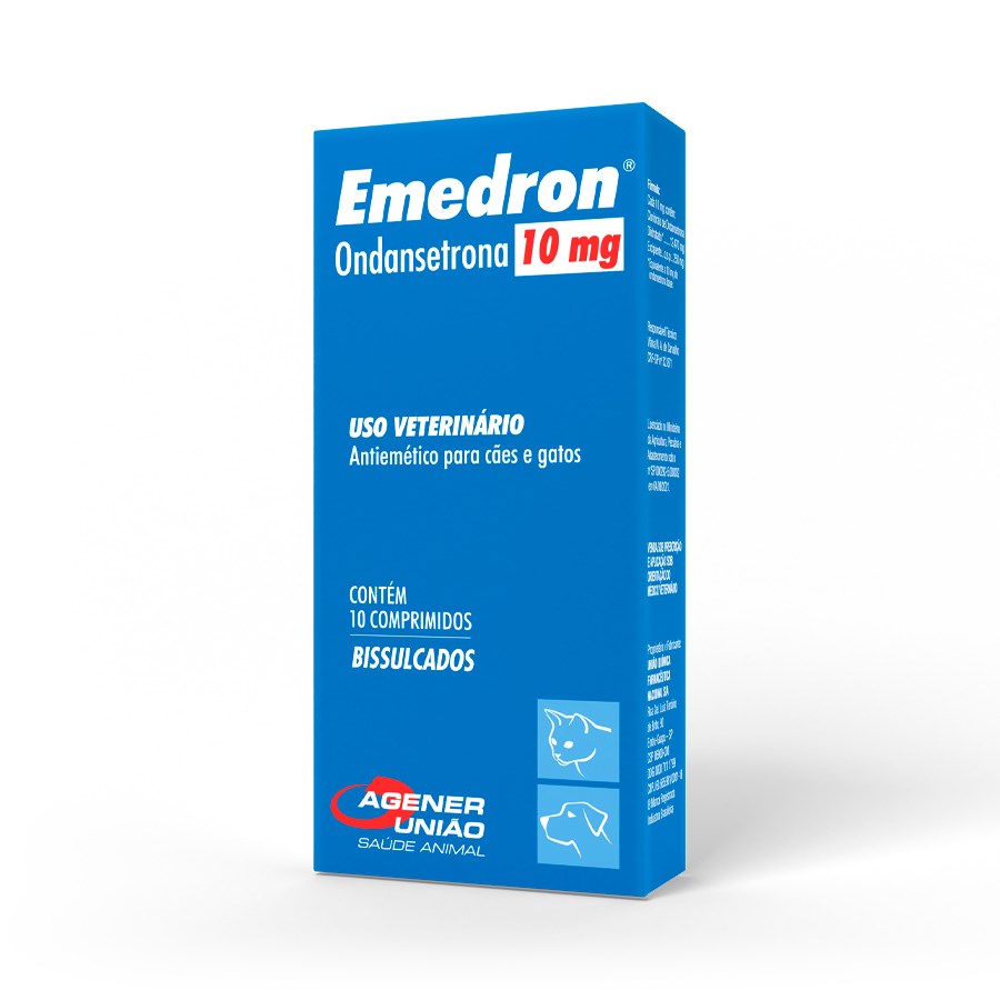 Antiemético Emedron para Cães e Gatos com 10 Comprimidos