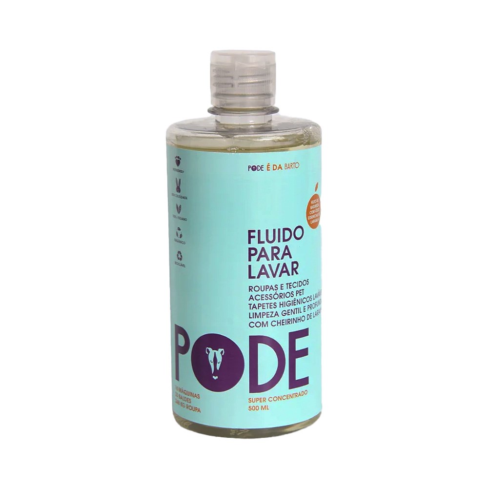 Fluido para Lavar Roupas, Tecidos e Acessórios Natural e Super Concentrado Bartô Pode