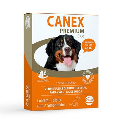 Vermífugo Ceva Canex Premium - 40kg 2 comprimidos