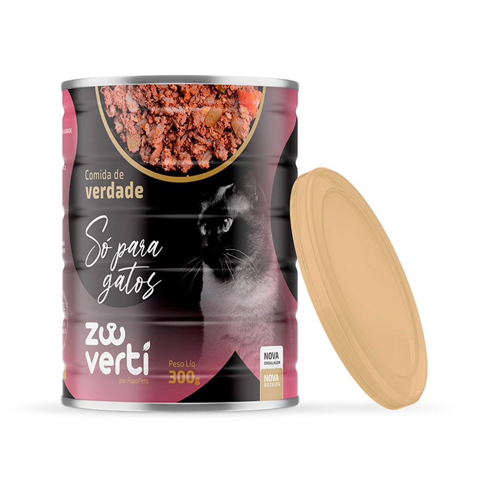 Alimento Natural Zooverti Só para Gatos Lata