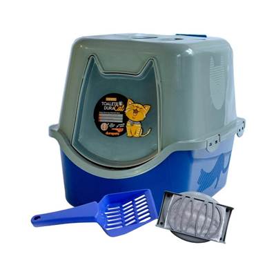 Banheiro DuraPets Toalete Azul para Gatos U