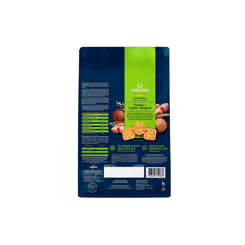 Biscoito Origens para Cães Adultos sabor Frango