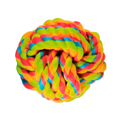 Brinquedo Jambo Mordedor Corda Bola Color para Cães G