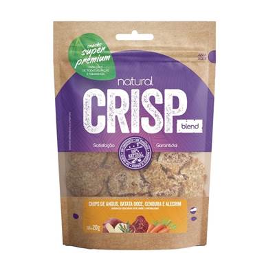Snack Natural Crisp Blend sabor Chips de Angus, Batata Doce, Cenoura e Alecrim para Cães 100g