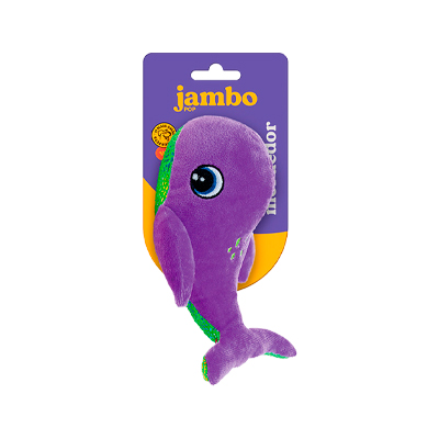 Brinquedo Jambo Mordedor Pelúcia Pop Aqua Baleia para Cães U