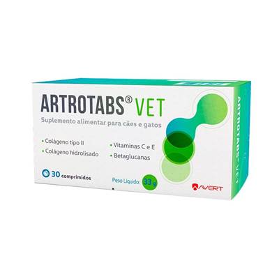 Suplemento Avert Artrotabs para Cães e Gatos 30 Comprimidos 30 comprimidos