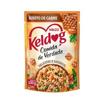 Ração Úmida Keldog Risoto de Carne para Cães 100g