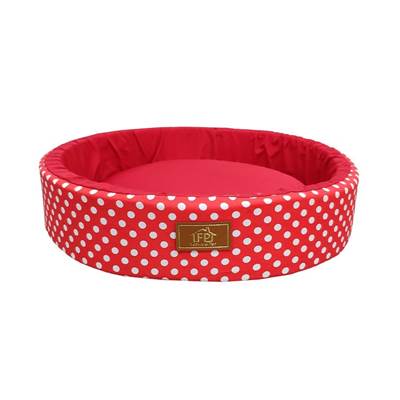 Cama Fábrica Pet Redonda Unic Vermelho para Cães e Gatos P