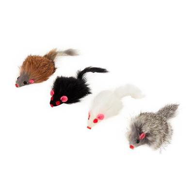 Brinquedo Pawise Pelúcia Ratinho para Gatos - Cores Sortidas U