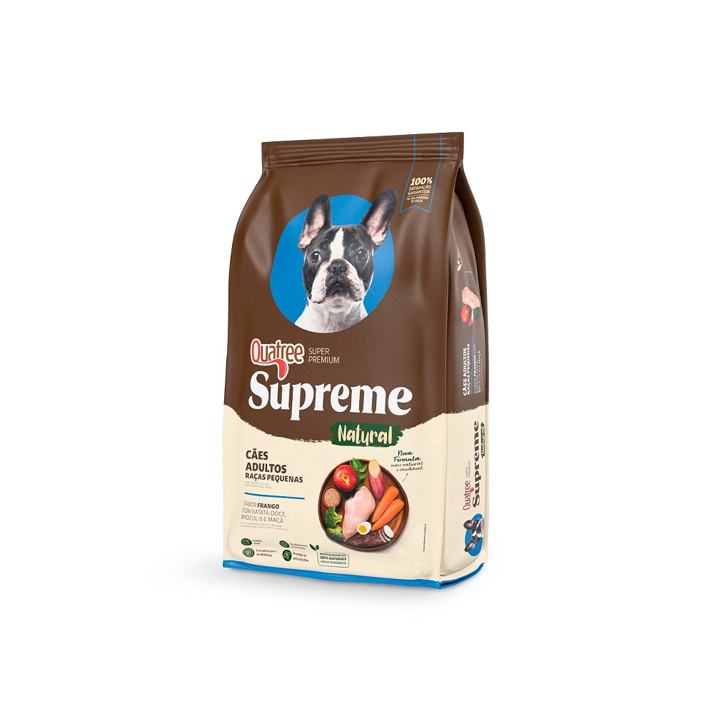 Ração Supreme Quatree para Cães Adultos de Porte Pequeno sabor Frango e Batata Doce