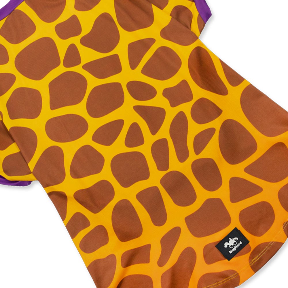Roupa Dognerd Girafa com UV50 Amarela para Cães