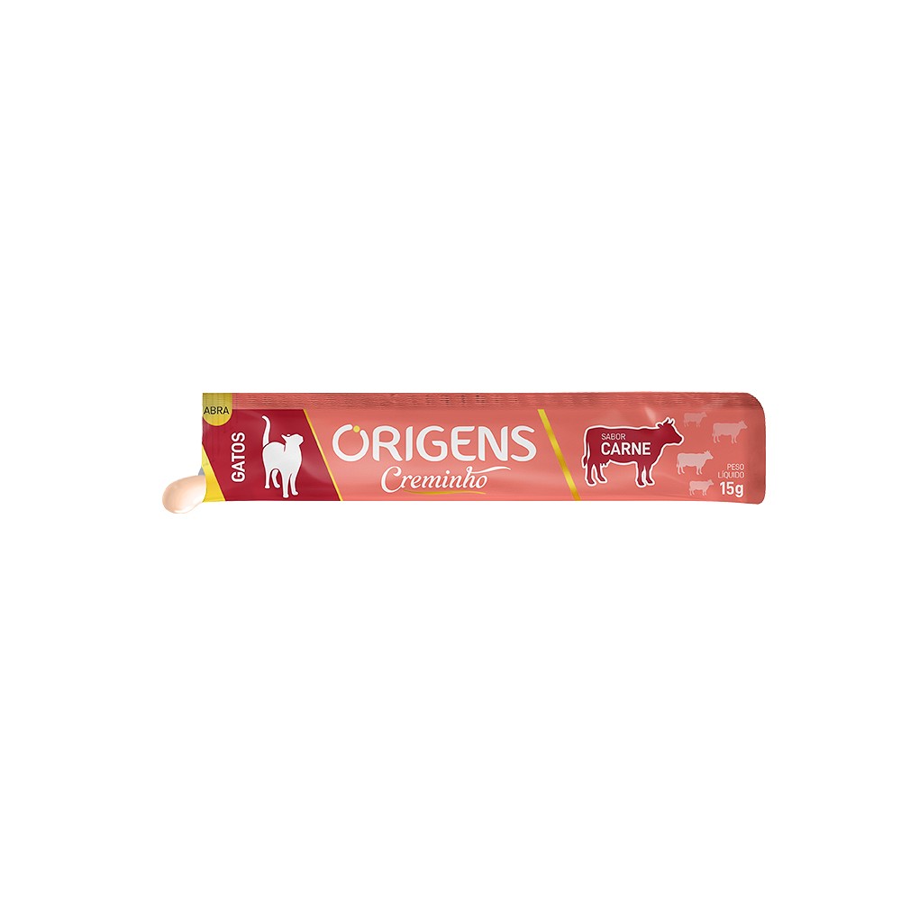 Snack Origens Creminho Sabor Carne para Gatos