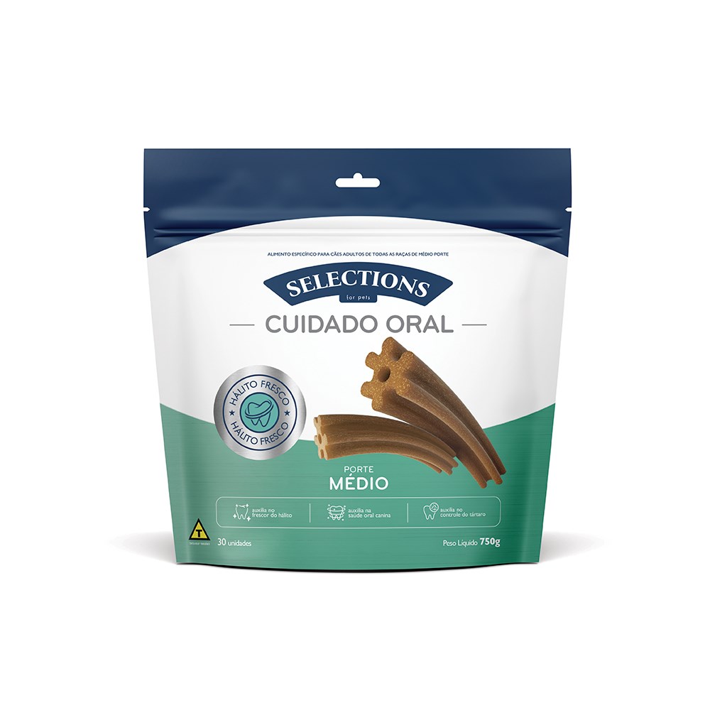 Snack Selections Cuidado Oral Porte Médio para Cães | Zee.Now