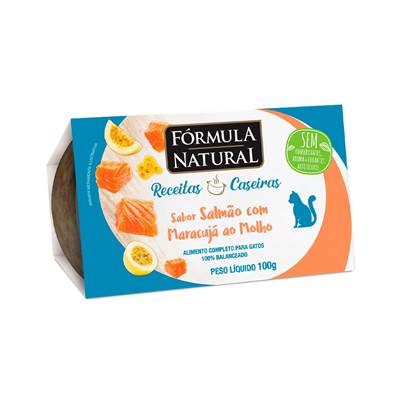 Ração Úmida Fórmula Fresh Meat Natural Receitas Caseiras para Gatos Adultos sabor Salmão com Maracujá ao Molho 100g