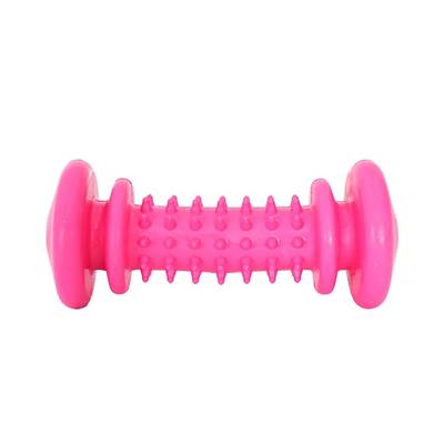 Brinquedo Furacão Pet Halteres de Borracha Maciça Ossinho Rosa para Cães U