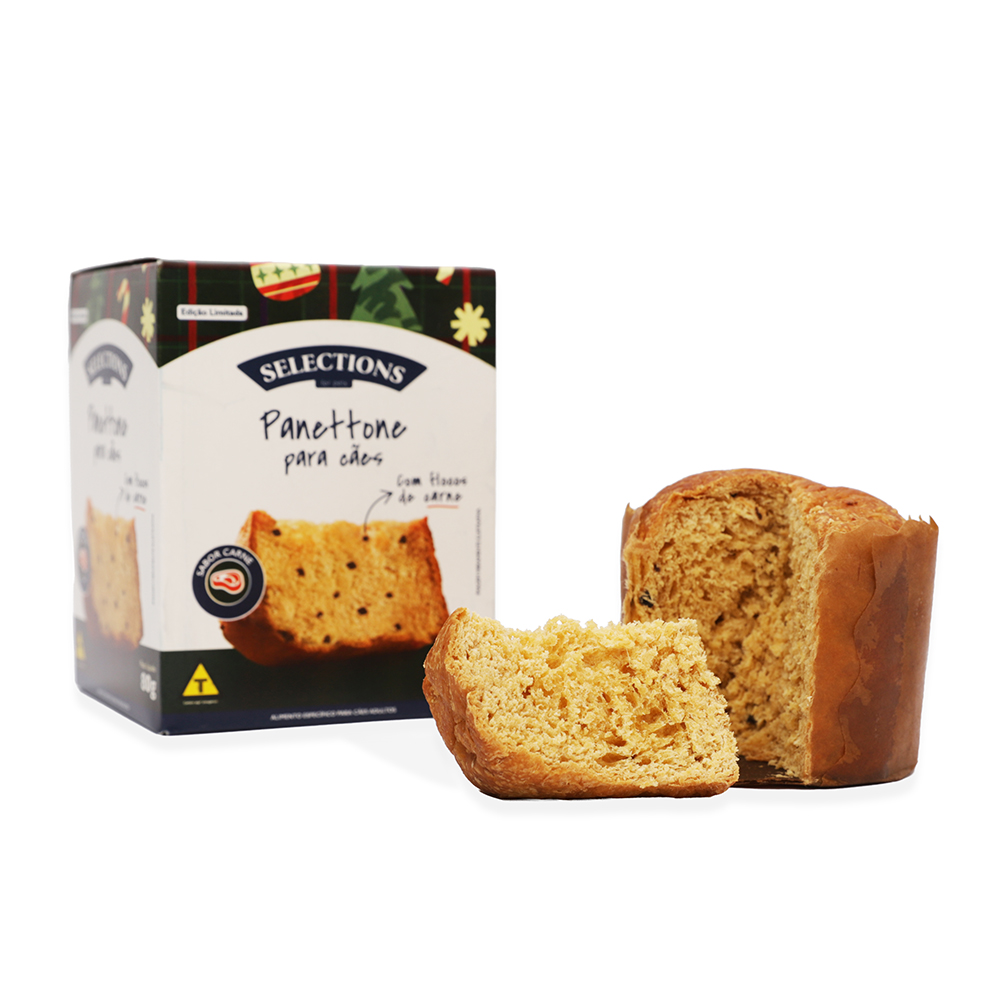 Panettone Selections For Pets com Flocos de Carne