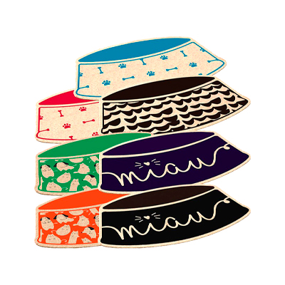 Jogo Americano Alklin Pet Comedor para Cães e Gatos - Cores Sortidas P