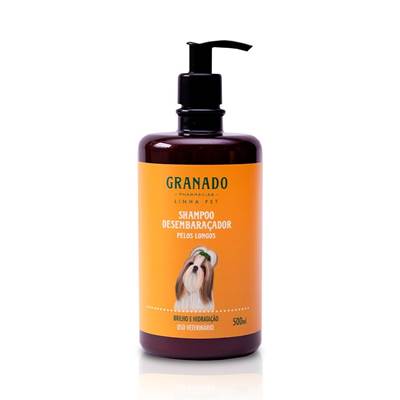 Shampoo Desembaraçador Granado para Cães e Gatos de Pelos Longos 500ml