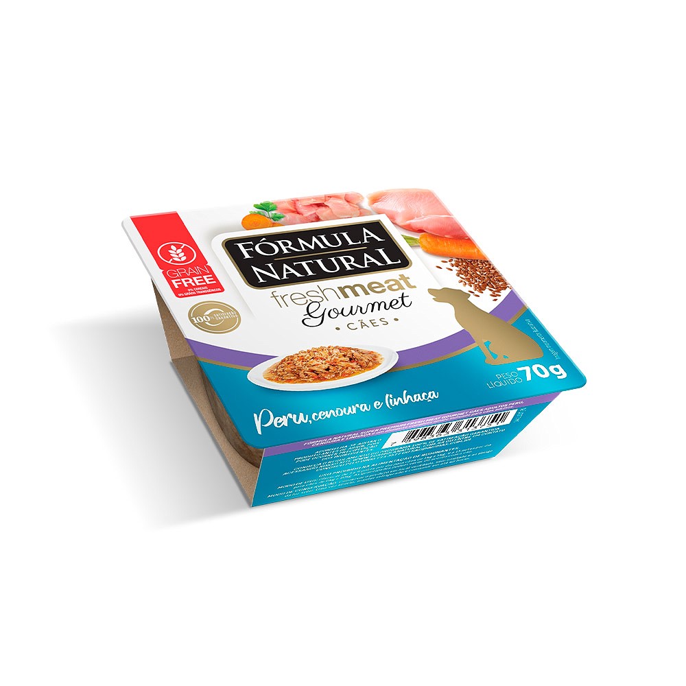 Ração Fórmula Natural Sachê Fresh Meat Gourmet para Cães sabor Peru 