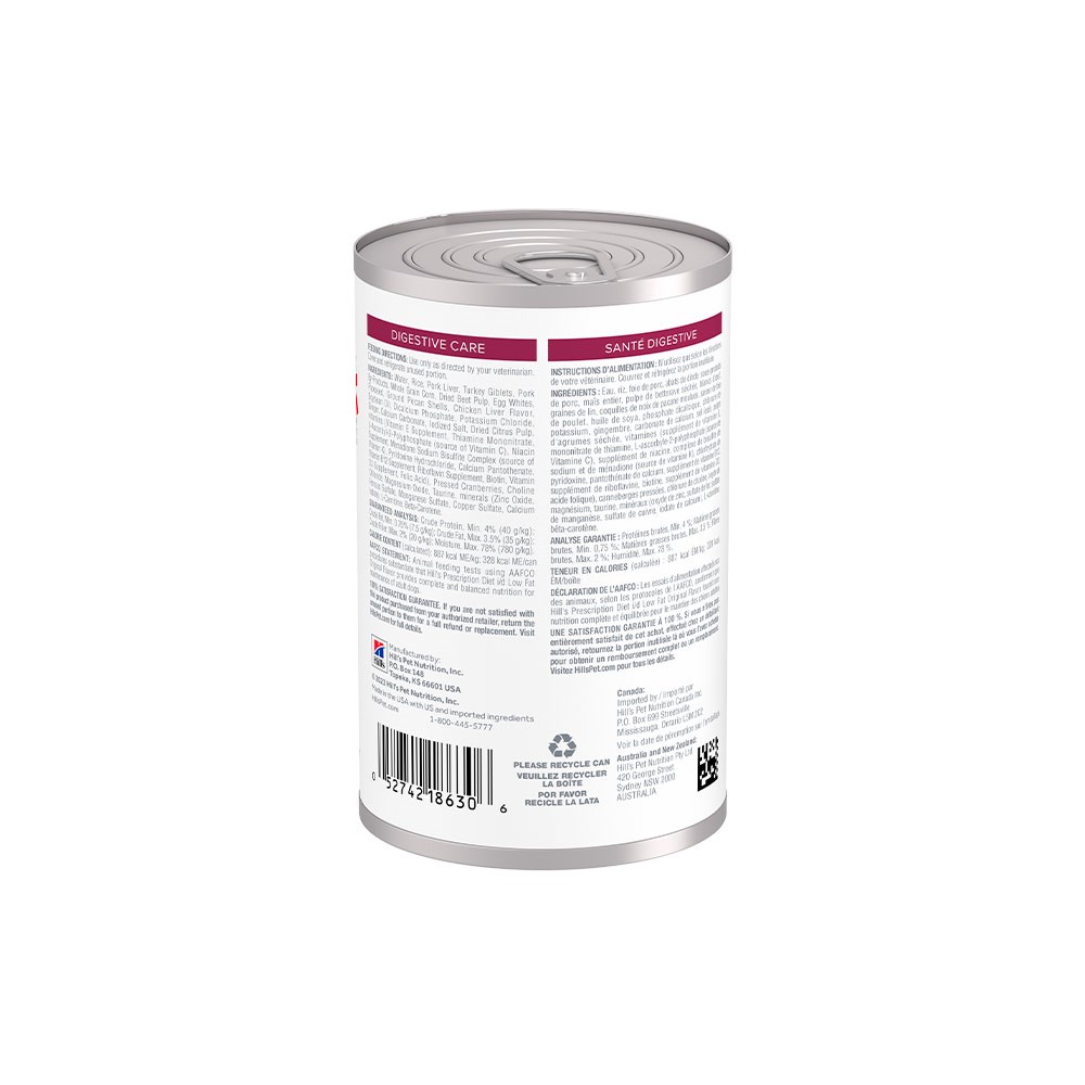 Ração Úmida Hill's Prescription Diet I/D Cuidado Gastrointestinal com Baixa Caloria para Cães