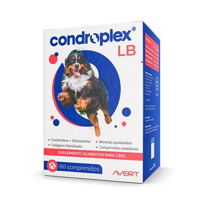 Condroplex LB 120g - Suplemento Nutricional para Cães 60 comprimidos
