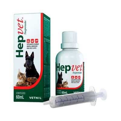 Hepvet Suspensão Suplemento Vitamínico Mineral 60ml