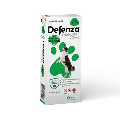 Antipulgas e Carrapatos Defenza para Cães de 10kg a 20kg - 200mg 1 comprimido