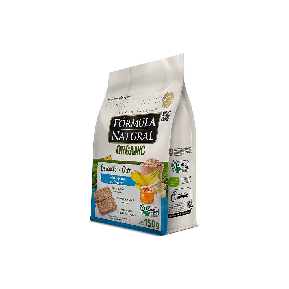 Biscoito Fórmula Natural Organic Banana para Cães Adultos