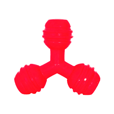Brinquedo Furacão Pet Triângulo de Borracha Vermelho para Cães M