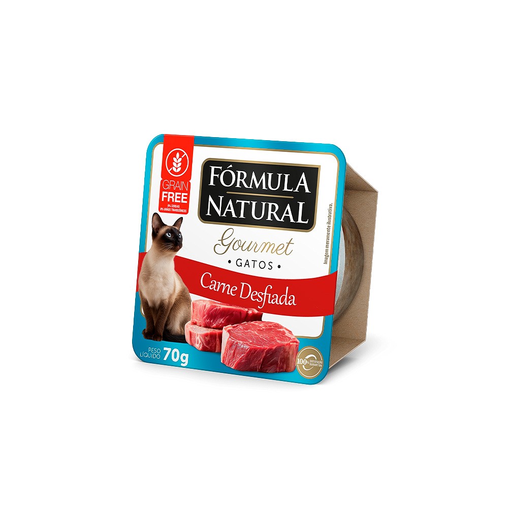 Ração Úmida Fórmula Natural Fresh Meat Gourmet para Gatos Adultos sabor Carne Desfiada