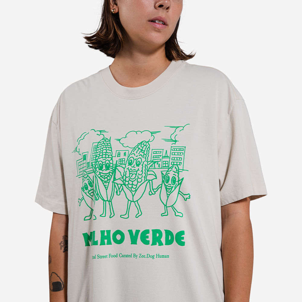 T-Shirt Wide Milho Verde Areia | Imagem 2