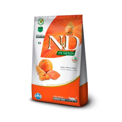 Ração N&D Pumpkin para Gatos Adultos sabor Salmão, Abóbora & Laranja 0,4kg