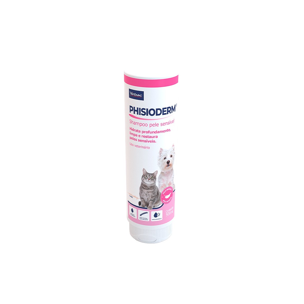 Shampoo Virbac Phisioderm Pele Sensível para Cães e Gatos