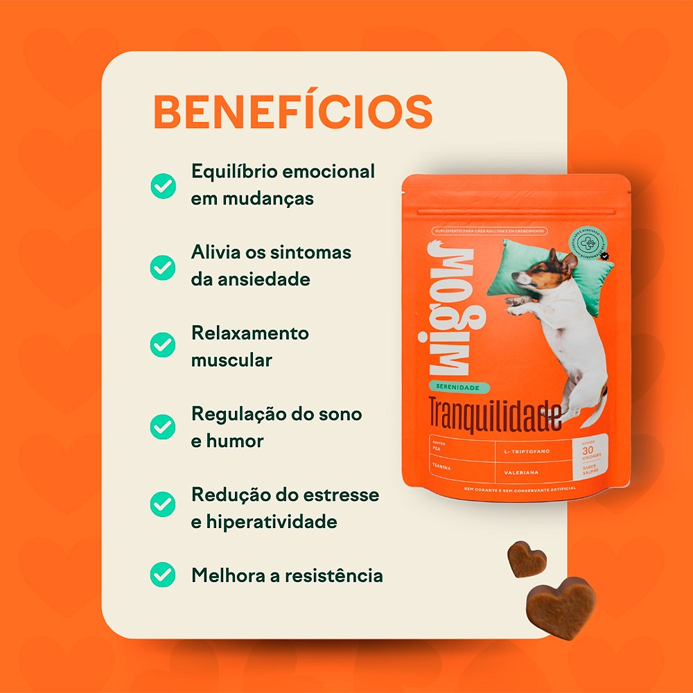 Suplemento Wigow Calmante para Cães