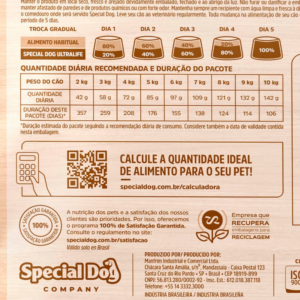 Ração Special Dog Ultralife para Cães Adultos Raças Pequenas