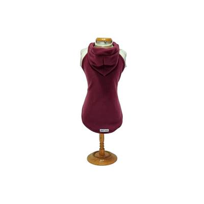 Blusa com Capuz Griff Dog Bordô para Cães e Gatos Tam 5