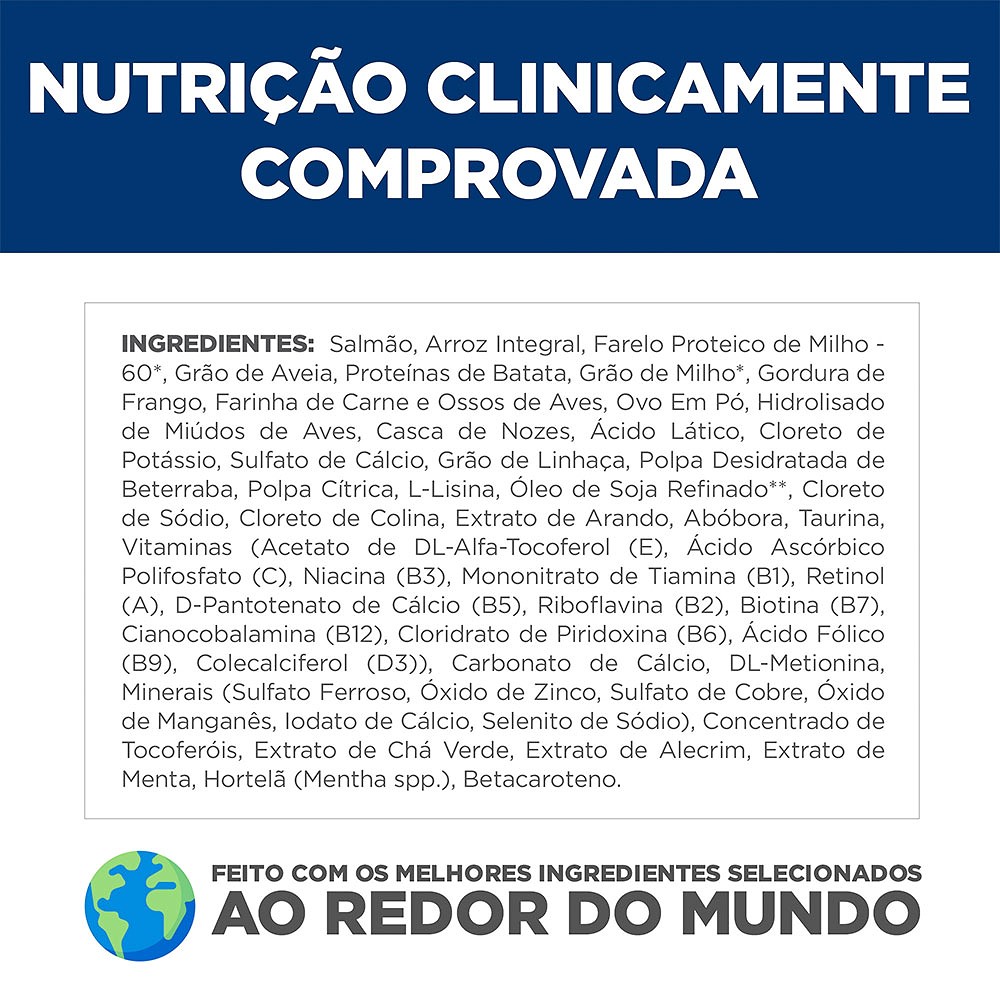 Ração Hill's Science Diet Digestão Perfeita para Gatos Adultos sabor Salmão