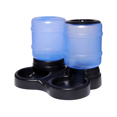 Comedouro Automático Ideal para Cães Duplo Maxi Preto U