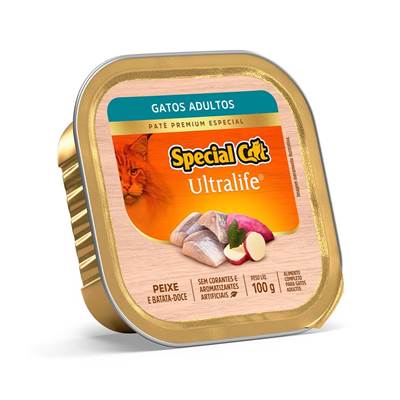 Ração Úmida Special Cat para Gatos Adultos Sabor Patê de Peixe 100g